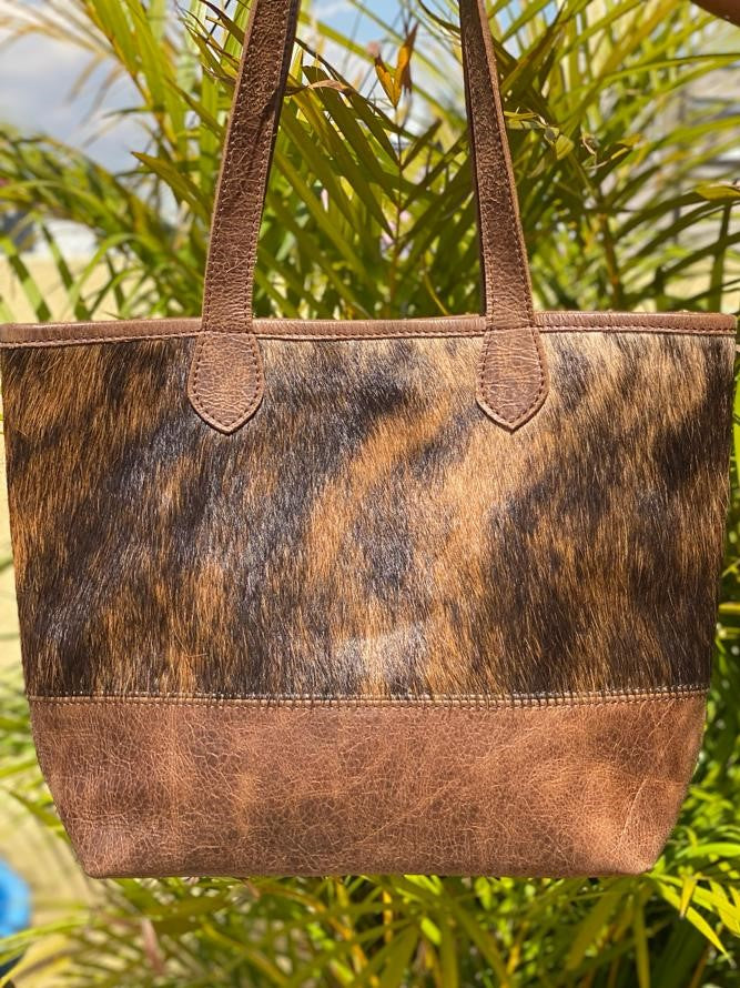 The Texas Tote - Cowhide and leather