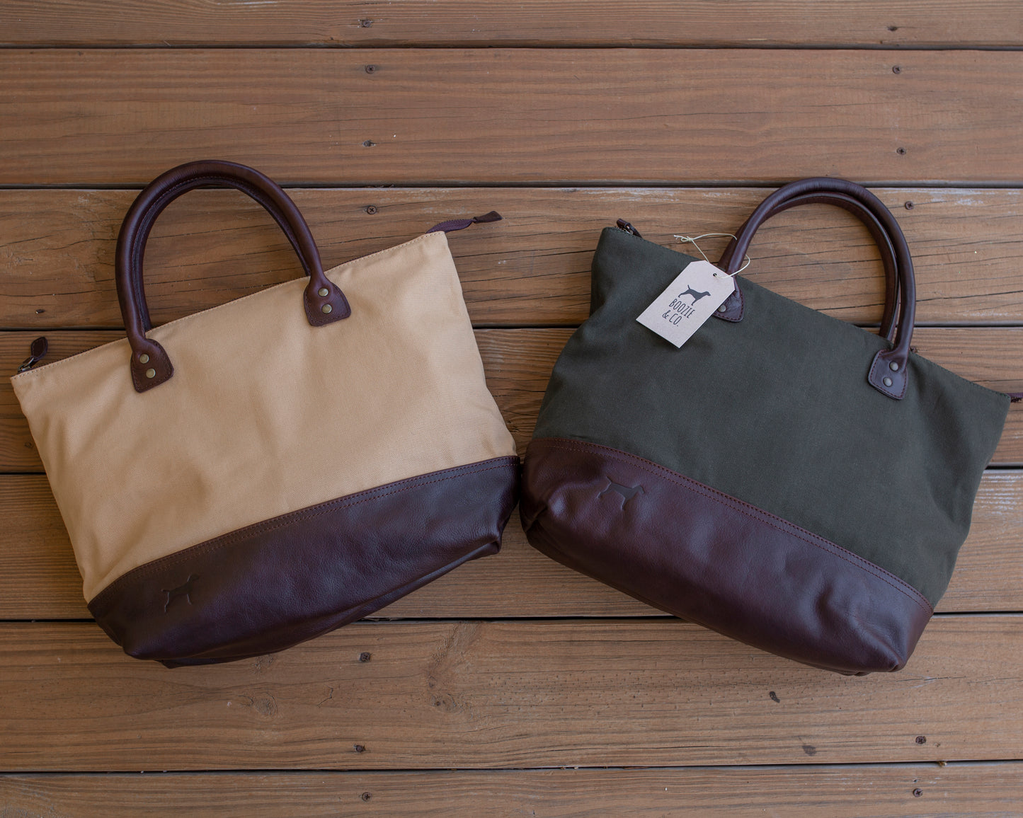 The Lona canvas and leather tote