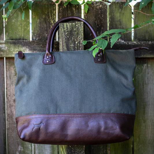 The Lona canvas and leather tote