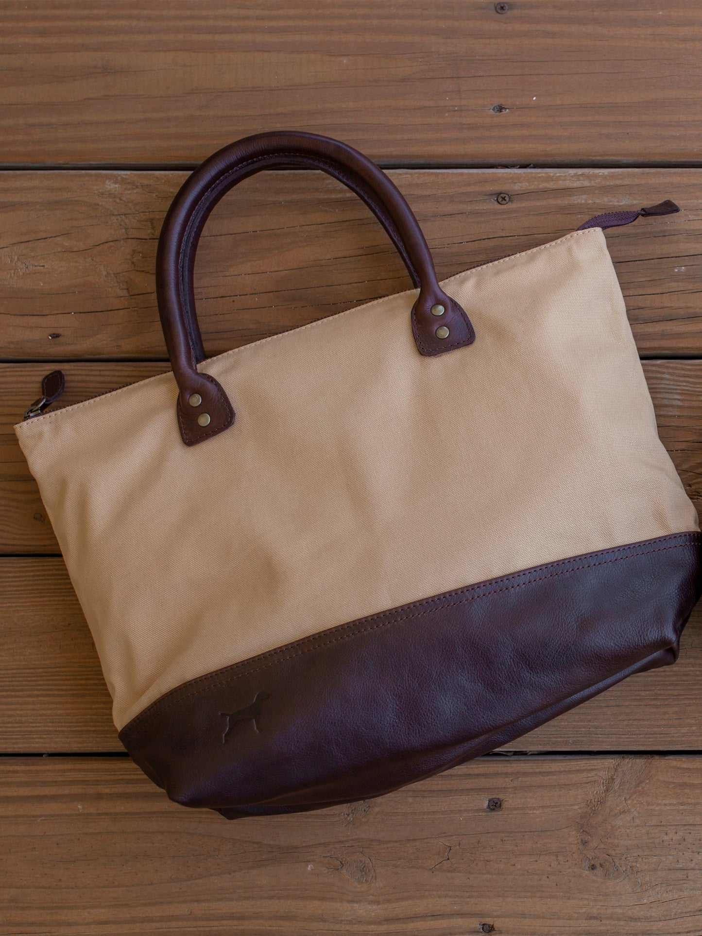 The Lona canvas and leather tote