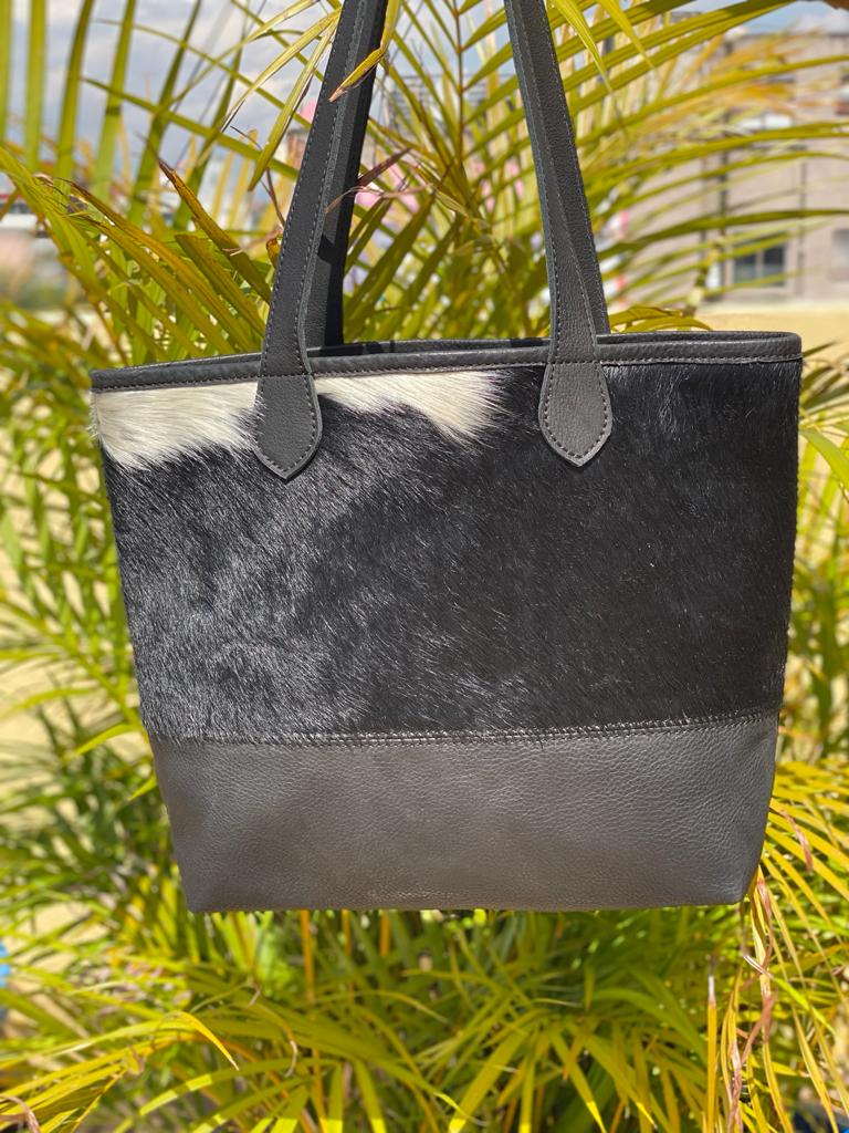 The Texas Tote - Cowhide and leather