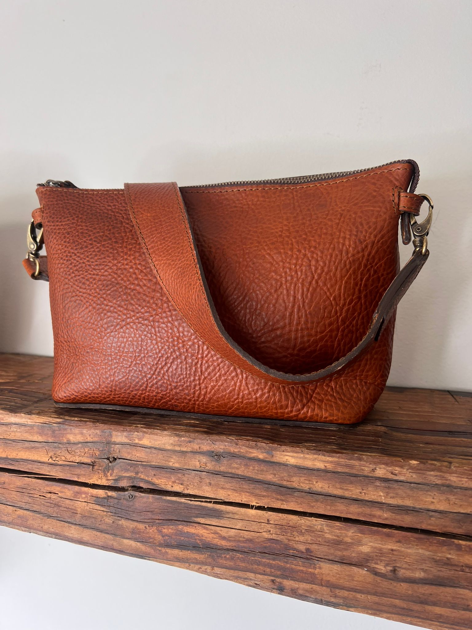 Clare V. Leather Fanny Pack in Tan Neptune