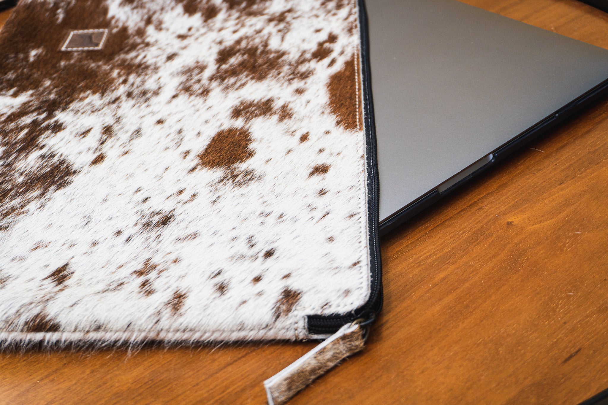 cowhide computer sleeve