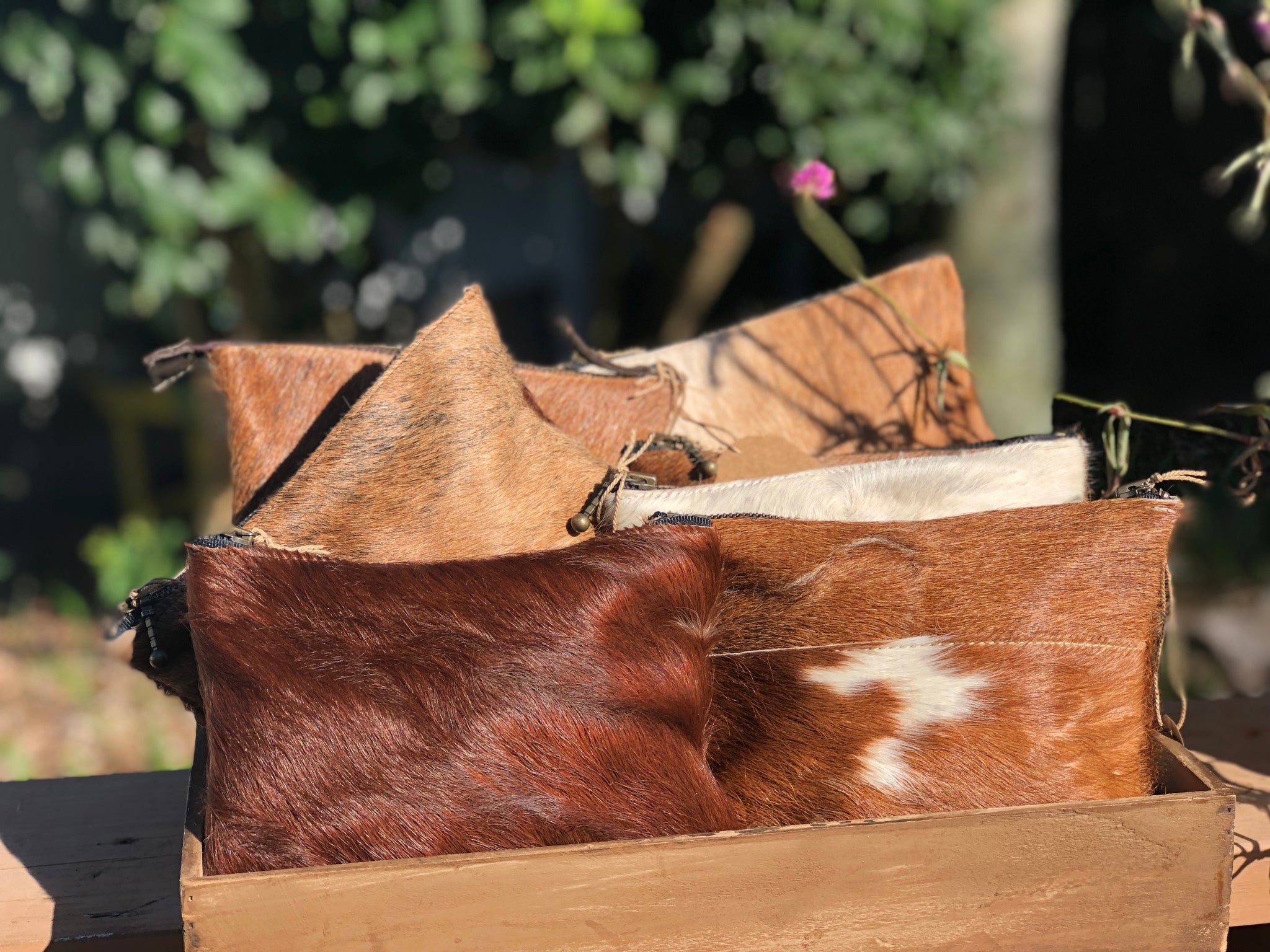 Monterrey cowhide clutch