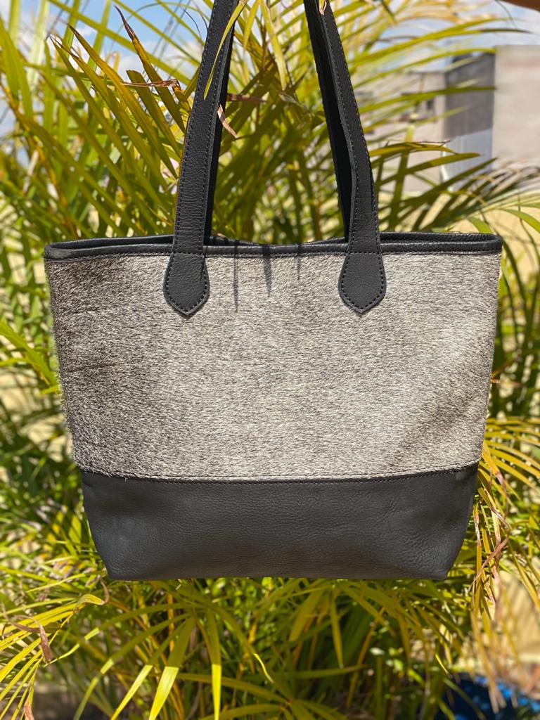 The Texas Tote - Cowhide and leather